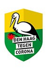 Afbeelding ooievaar Den Haag tegen corona