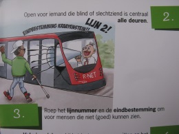 Cartoon instructie trambestuurders